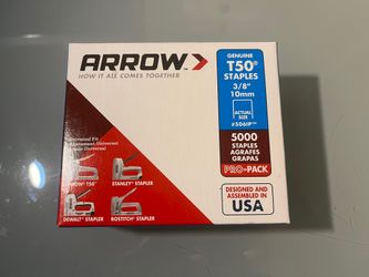Genuine T50 Staples 3/8” 10 mm 5000 Staples 