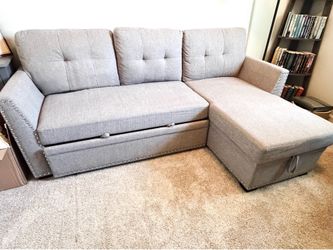 Light grey  sleeper sofa