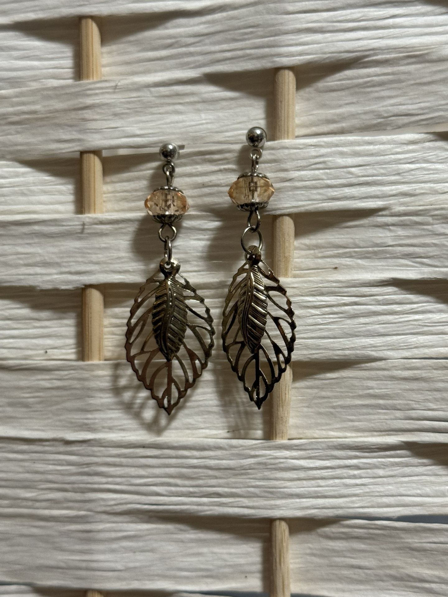 $8 - Handmade - Leaf Earrings