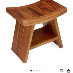 Teak Vanity Chair, Bench