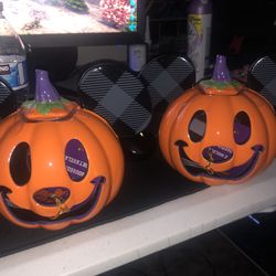 disney mickey pumpkin candle holder