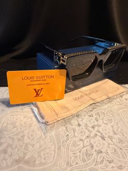 Louis Vuitton Black Sunglasses with Crystal Embellishments