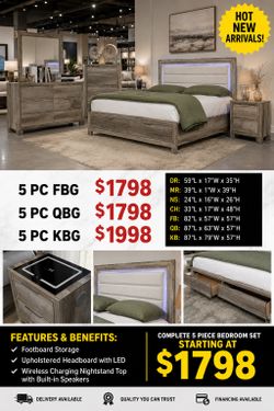 ✨ NEW ARRIVAL! Modern 5-Piece Bedroom Set ✨