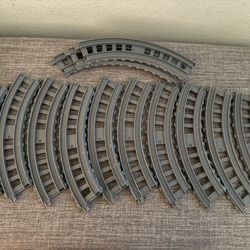 Lot of 13 Thomas The Train Trackmaster Gray “C” Curved Tracks