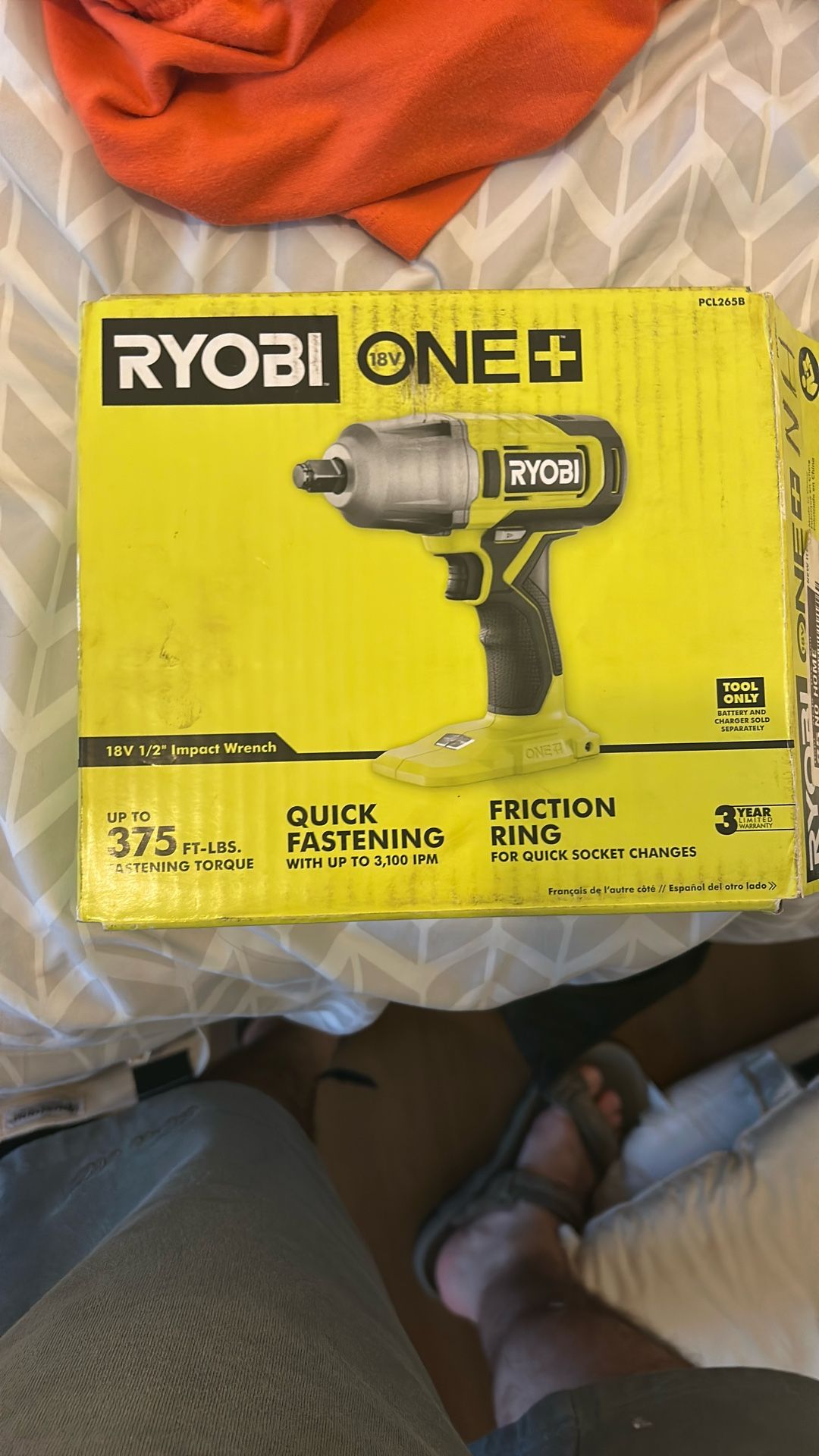 Ryobi 1/2” Impact Wrench With 2 aH 18V Battery