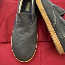 SPERRY TOP SIDER Boat Shoes Size 12M Canvas Blue Slip-On 