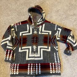 Tejidos Ruminahui Alpaca Hooded Jacket Cardigan Women’s Size S