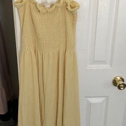 HM Yellow Women Or  (teenager Dress :) Size M