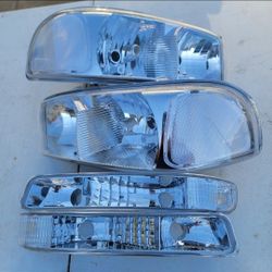 99-06 Gmc Sierra Yukon Headlights Luces Micas Calaveras Faros Faroles Focos 