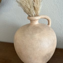 Vase And Pampas Grass Decor ceramic boho decor (will accept best offer, pls read description)