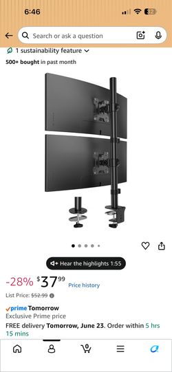 Huanuo dual monitor mount