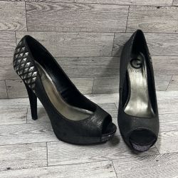 NEDA-Y G By Guess Peep Toe Heels 6.5