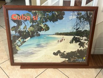 Cuba print framed 40 x 30” in great condition