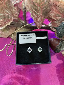Baby Swiss Blue Topaz Earrings 