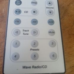 BOSE WAVE RADIO/CD REMOTE CONTROL GENUINE WHITE