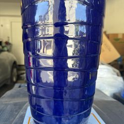 Tall Glazed Ceramic Pot