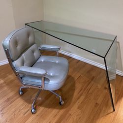 Glass Office Desk Set