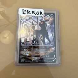 Umbreon print error on back of card