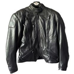 Harley Davidson Women’s Motorcycle Leather Riding Jacket Size Medium Black FXRG