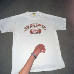 Bape White T-Shirt/Authentic