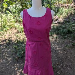 Talbots Pink Floral Accent Sundress