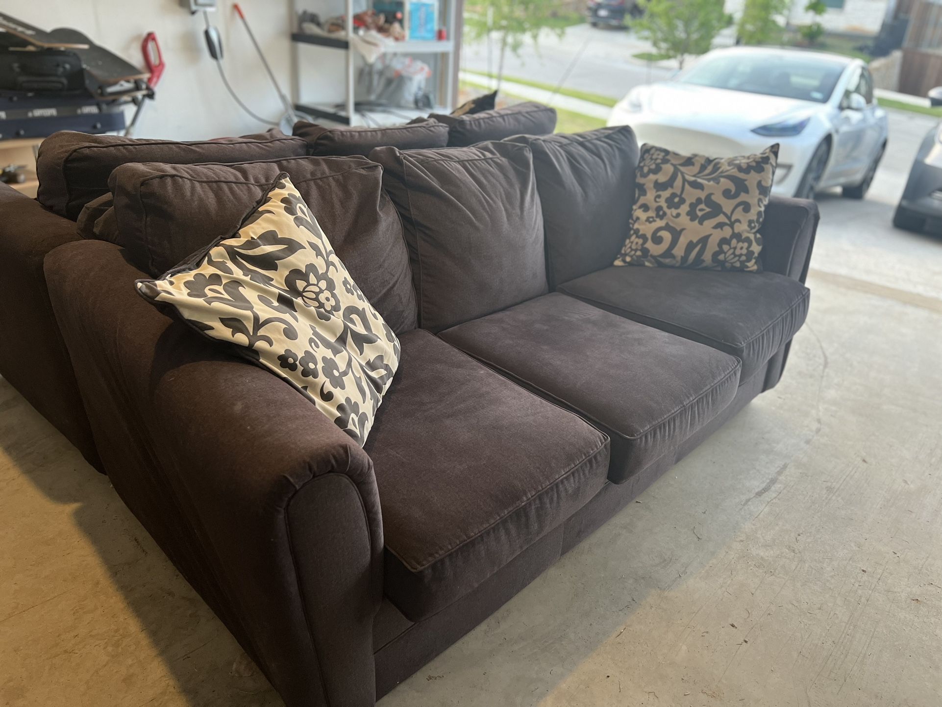 Navy blue couch