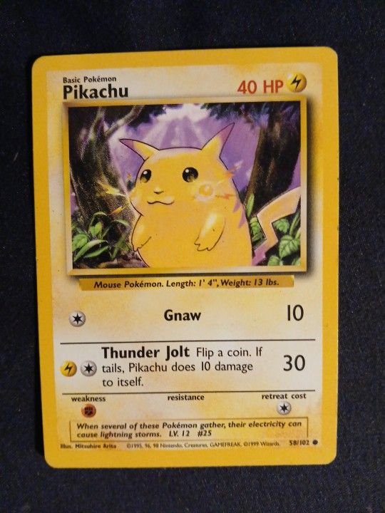 Pikachu Yellow Cheeks 1999