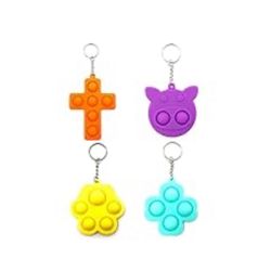 Brandnew Portable Simple Dimple Decompression Toys ,Mini Funy Sensory keychain 