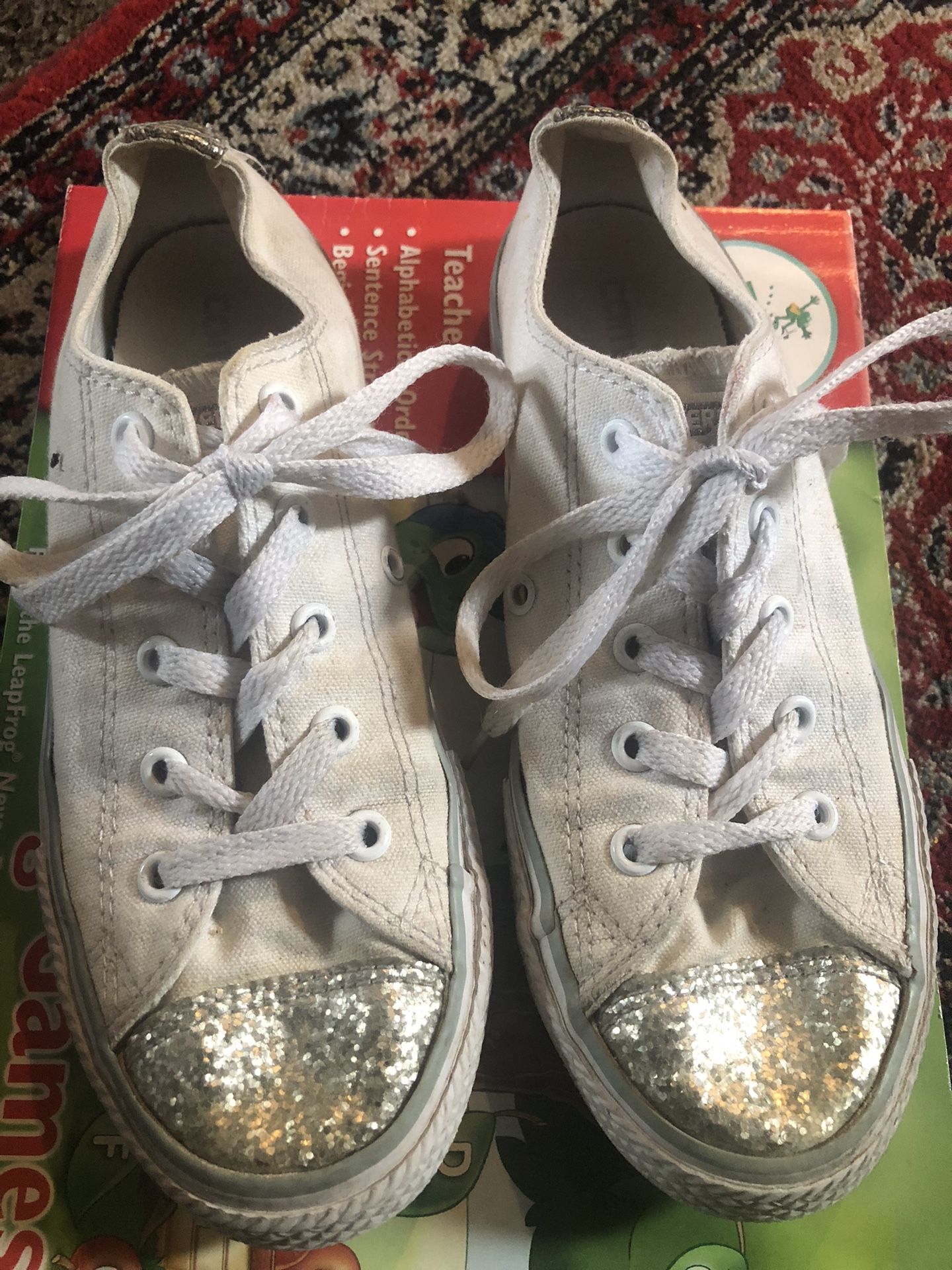 Cutie CONVERSE All Star Low Top Silver Size 2Y