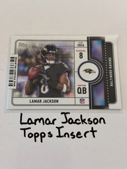 Lamar Jackson Baltimore Ravens All-Pro QB Topps Short Print Insert Card.