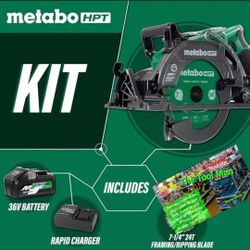 New Metabo Hpt 36v Cordless Brushless Rear Handle Circ Saw Kit $170 Firm Pickup Only