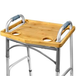 “New”Wooden Tray For Walker W/cup Holes(universal)