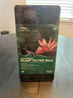 Pond pump filter box
