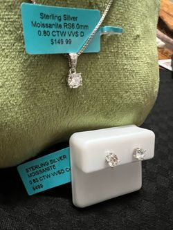 Sterling silver pendant and earring set
