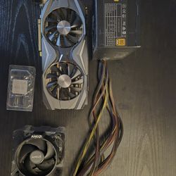 PC Parts - GPU + CPU w/ Fan + Power Supply