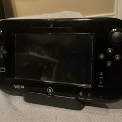 Nintendo Wii U OEM Gamepad Only (Replacement) Black w/ Oem Cradle Tested