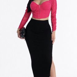 Black Side Slit Skirt (xsmall)
