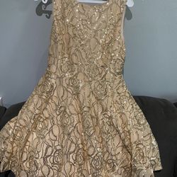 Short Gold Sparky Dress 
