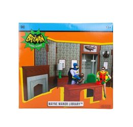 DC Batman Retro 66 Classics TV Series WAYNE MANOR LIBRARY Playset McFarlane Toys