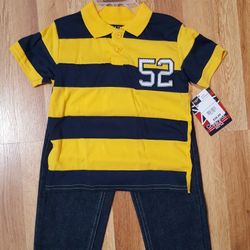 Boys Polo And Jeans Set 4T