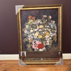 Vincent Van Gogh “Bouquet of Flowers in Vase” large framed print