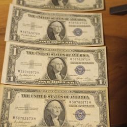 1935 E SILVER CERTIFICATES CONSECUTIVE SERIAL NUMBERS