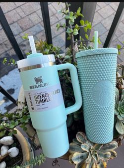 Stanley Mint 30oz + Starbucks Venti Studded Tumbler 