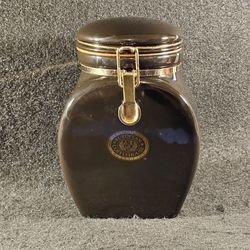 European Coffeehouse Collection Ceramic Coffee / Storage Canister Vintage 1980 Never Used!