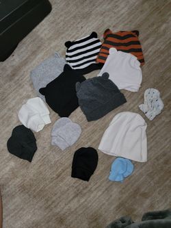 Newborn Baby Infant Hats And Mits
