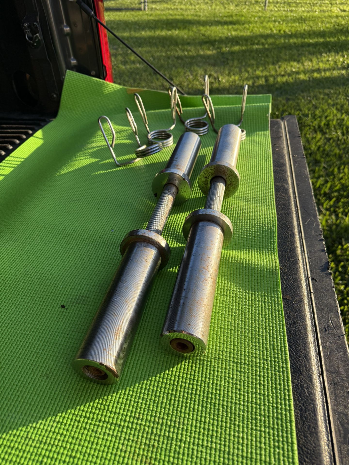 Olympic (for 2” Hole Plates) Dumbbell Handles With Spring Collars