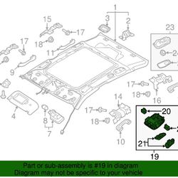Kia 92810-D4070WK Overhead Console Lamp Assy For 20 Optima