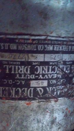 Heavy duty Black & Decker large electric drill