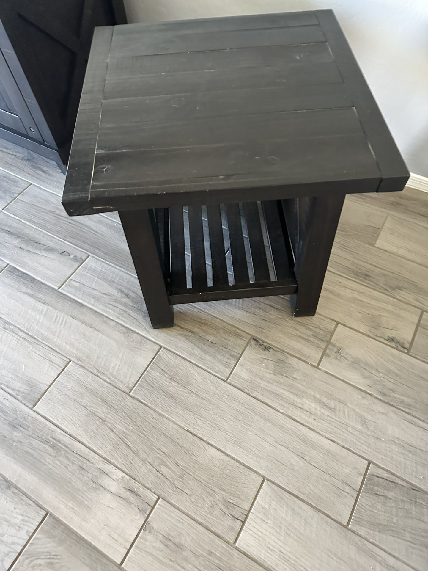 Living Spaces Jaxon Tv Console and End Tables