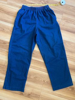 Blue Elastic Waist Pull-On Pants petite XS